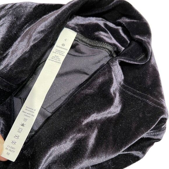 Lululemon Wunder Under 4 Black Velvet Lounge High-Rise Tight 28 Fall Layer Comfy - Picture 7 of 12